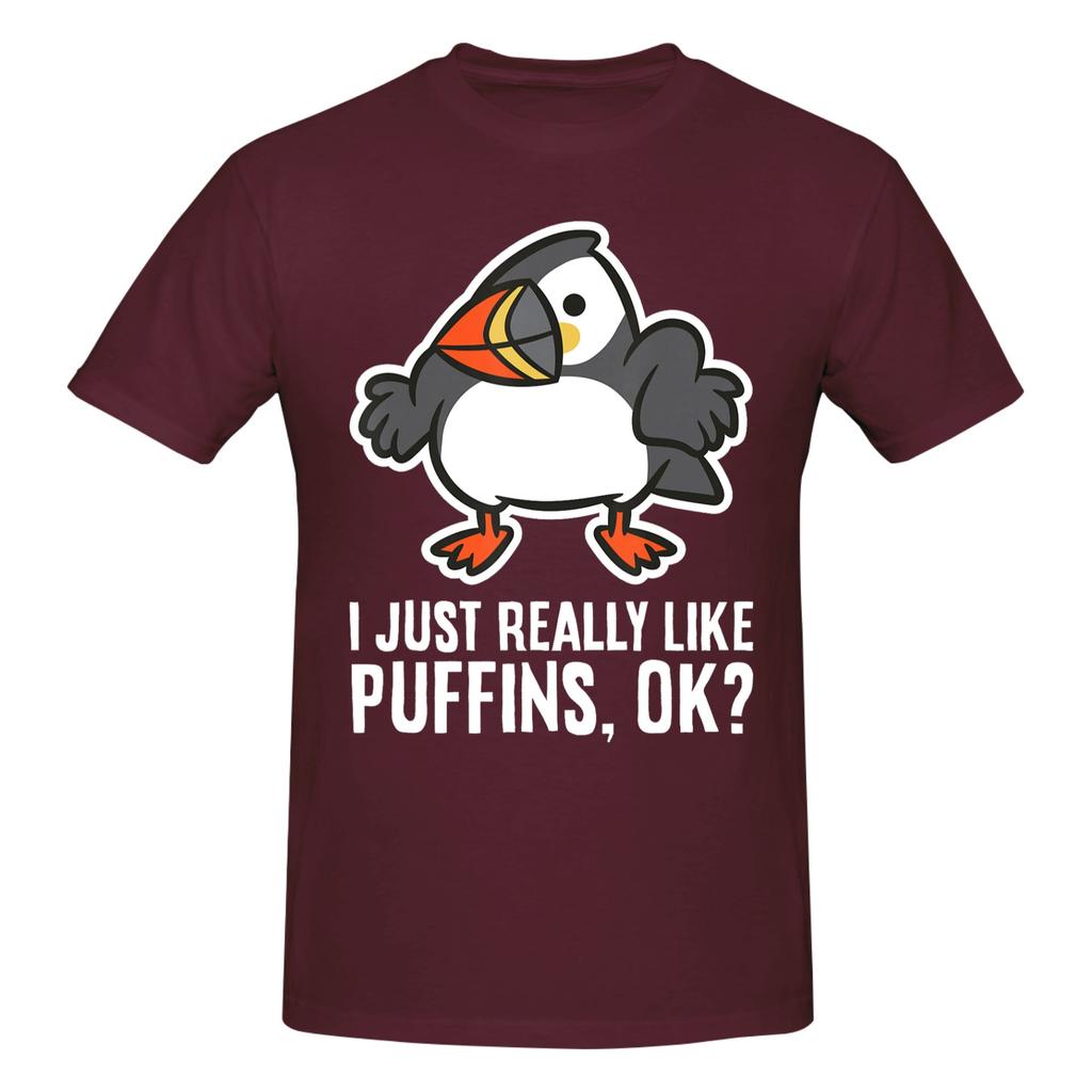 Piece Iceland Bird Novelty Cotton TShirt I Just Really Like Puffins Tops Tees For Unisex