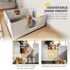 Whelping Box for Dogs with Whelping Pad, Adjustable Entrance, Non-slip Foot Pads, for Large Dogs, 124 x 120cm