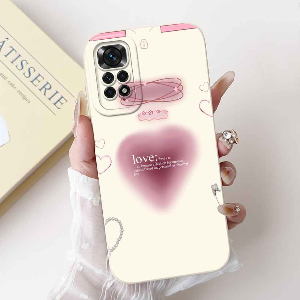 Cute Girl Cover For Xiaomi Redmi Note 11 Pro 4G Casing Soft Silicone Fundas Case For Redmi Note 11 Note11 Pro Cover Coque