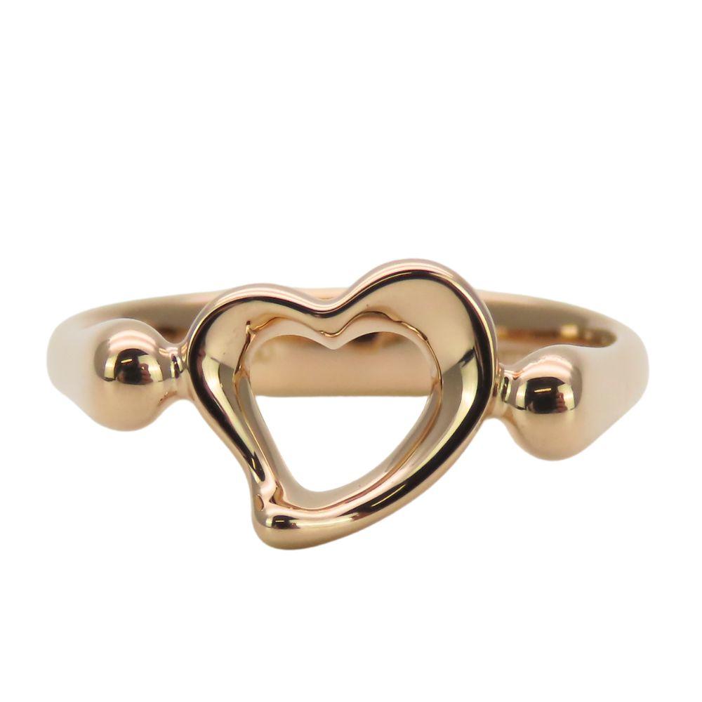 Used TIFFANY&Co. Ring Open Heart EU#49.5 K18 Pink Gold 3.5g Pink Gold El Saperetti