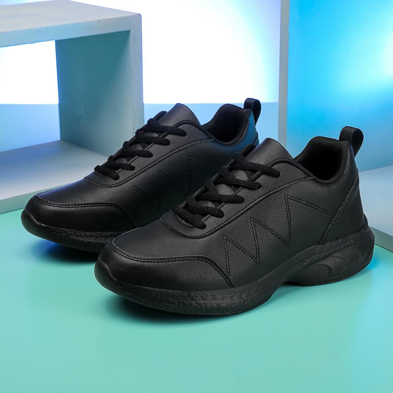 

2025 Новые женские кроссовки Мода Кожа Мужские Женские Повседневная обувь Уличные Кроссовки для бега Тренировочная обувь Высокое качество Удобные Жен 36 чёрный