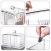 Wattepadhalter Make-up Organizer Klar Acryl Muster Reinigungspadhalter und Wattestäbchenaufbewahrung