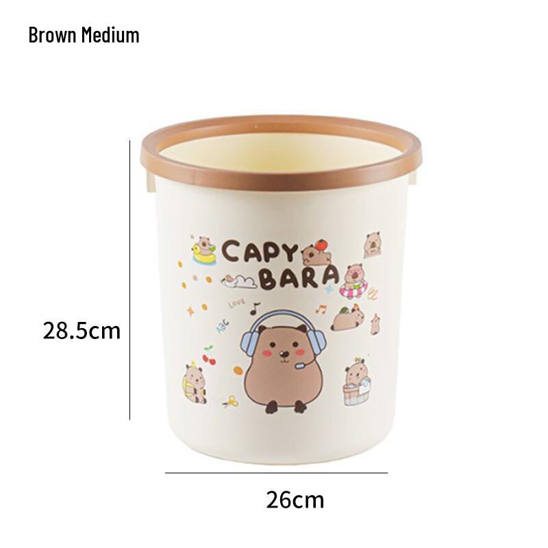 BoYiduo Kapibara Design Household Trash Bin with Pressure Ring