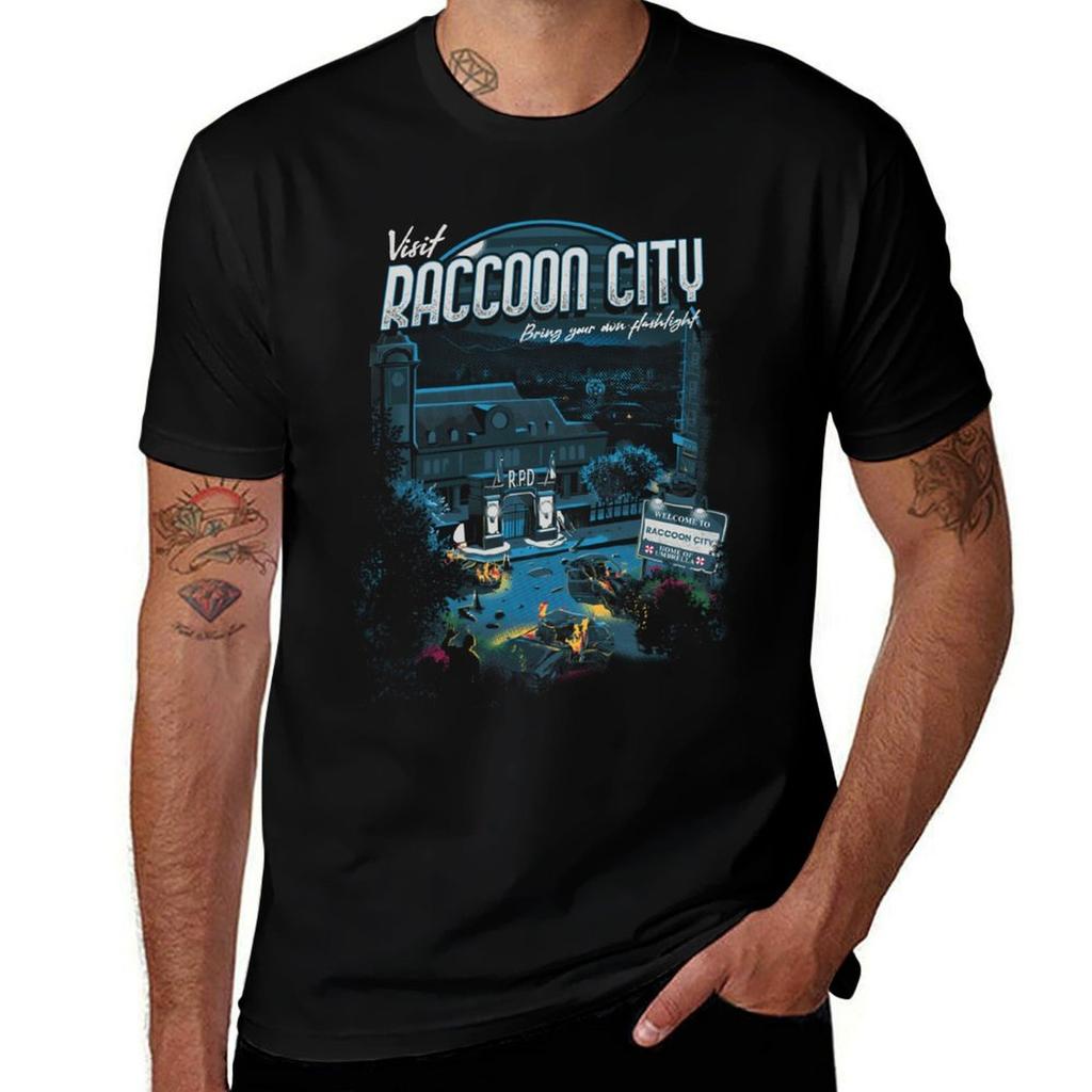 Visit Raccoon City TShirt Mechanic Work Tee Shirt