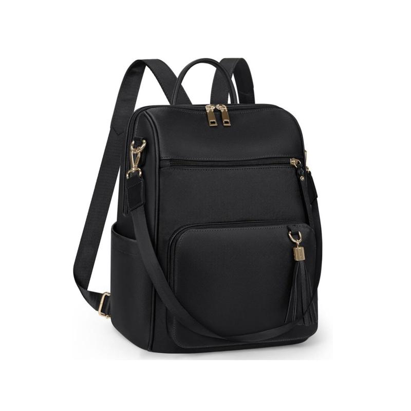 

Женский дорожный рюкзак Водонепроницаемый Противоугонный Модный Повседневный Школьный рюкзак Трансформируемый Наплечный Рюкзак с бахромой для путешествий чёрный