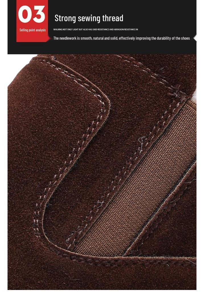 Men's Winter Boots: Fleece-Lined, Non-Slip, Wear-Resistant Slip-Ons for Outdoor Use and Cold Protection