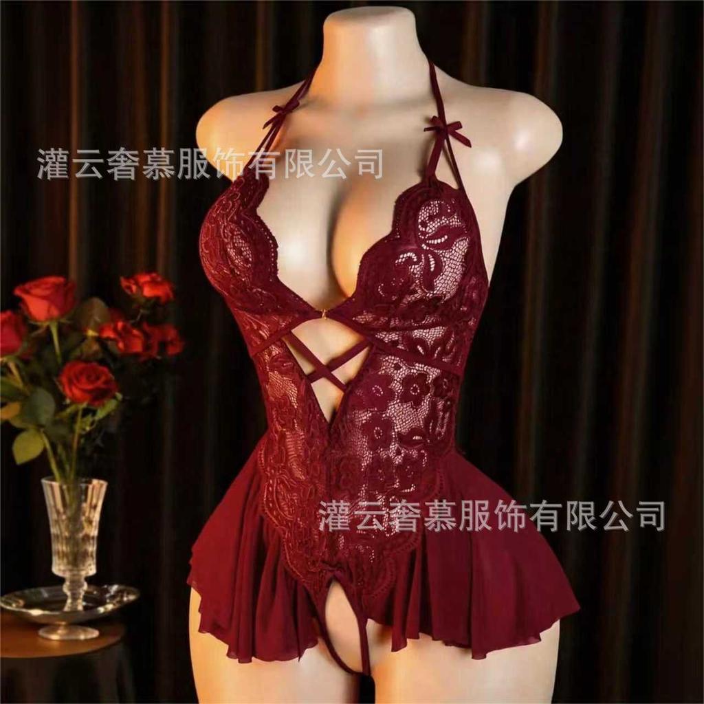 Popular Sexy Lace Suspender Skirt Summer Thin Couple Sexy Underwear Women's Source Factory