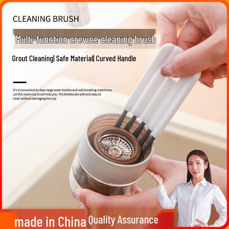 Japanese-Style Multi-Functional Cleaning Brush for Home: Cup, Lid, Thermos, Rubber Ring, and Nipple Bottle Cap Cleaner