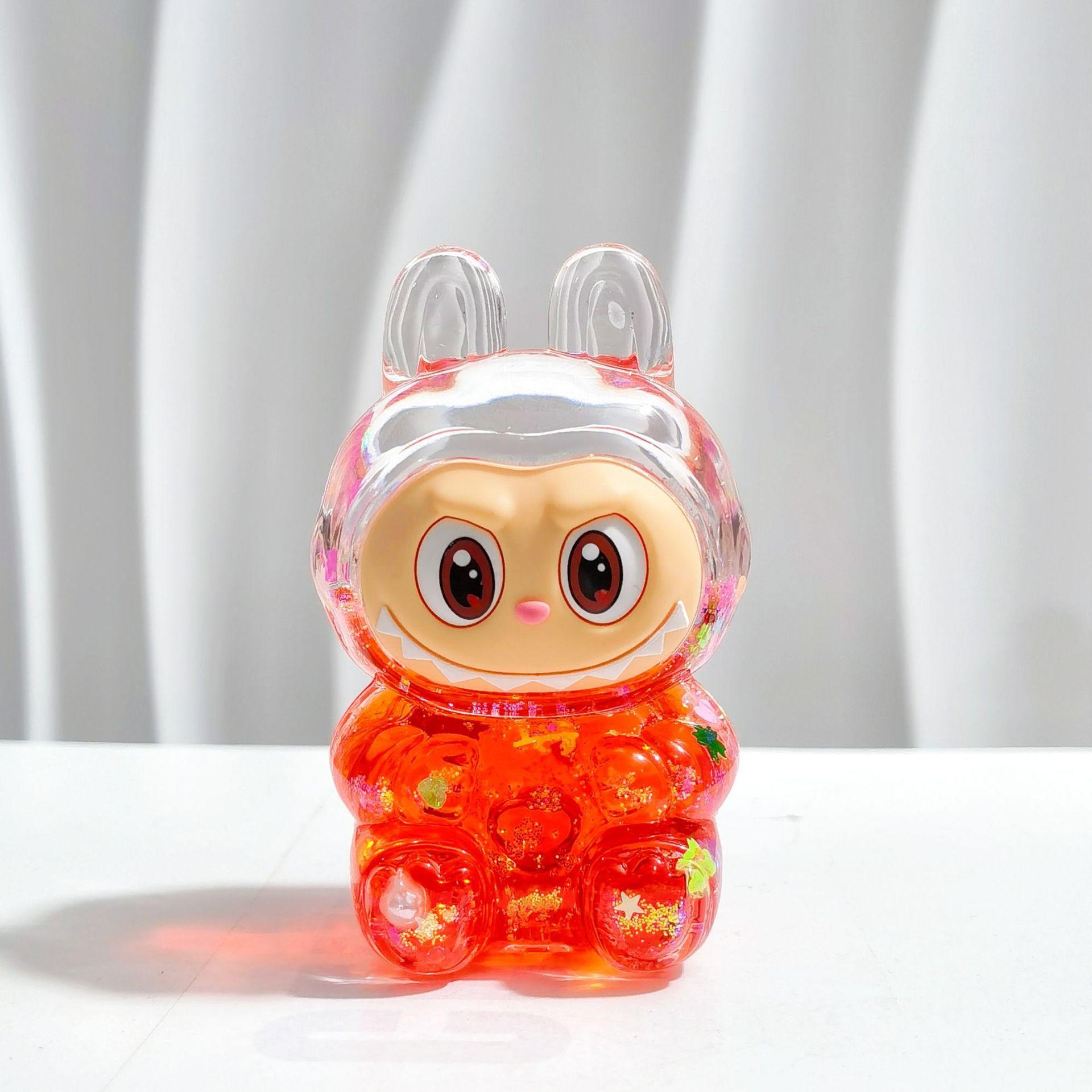 

Креативная и милая бутылка с текучим песком, наполненная маслом, подарок для пары, настольная мультяшная маленькая фигурка для украшения, детская игрушка, подарок