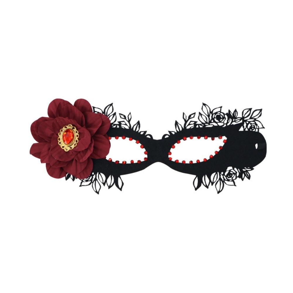 Black Flower Mask Charming Masquerade Eye Mask Princess Masquerade Mask Adjustable For Special Event Evening Event Costume