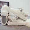 Velvet Little White Shoes Women's Autumn and Winter New Versatile Sports and Leisure Board Shoes Winter Cotton Shoes
