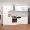 8 Piece White Kitchen Set Lyon Wood Based Panel Material