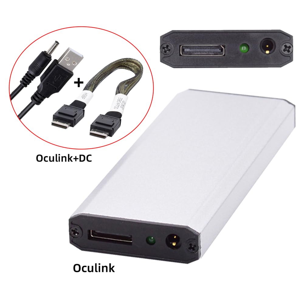 NFHK Oculink to NGFF to NVMe PCIe SSD 2280 SSD Enclosure Adapter for Motherboards SFF-8612 SFF-8611 M.2 M-Key