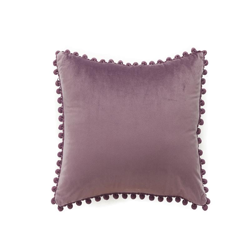 Modern Minimalist Living Room Dutch Velvet Cushion Cover with Large Ball Edge INS Nordic Style Pillow Cover Without Core