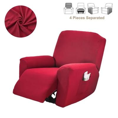 Solid Color Stretch Recliner Sofa Cover for Living Room Elastic Non Slip Armchair Covers  All-inclusive Couch Slipcovers