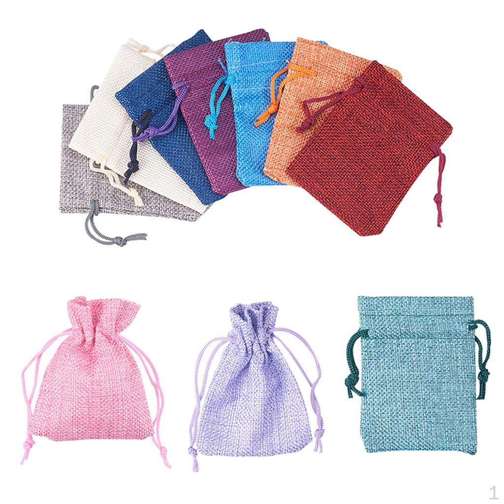 

10 подарочных пакетов на гессенском шнурке, тканевый льняной мешочек, сувенир для свадебной вечеринки