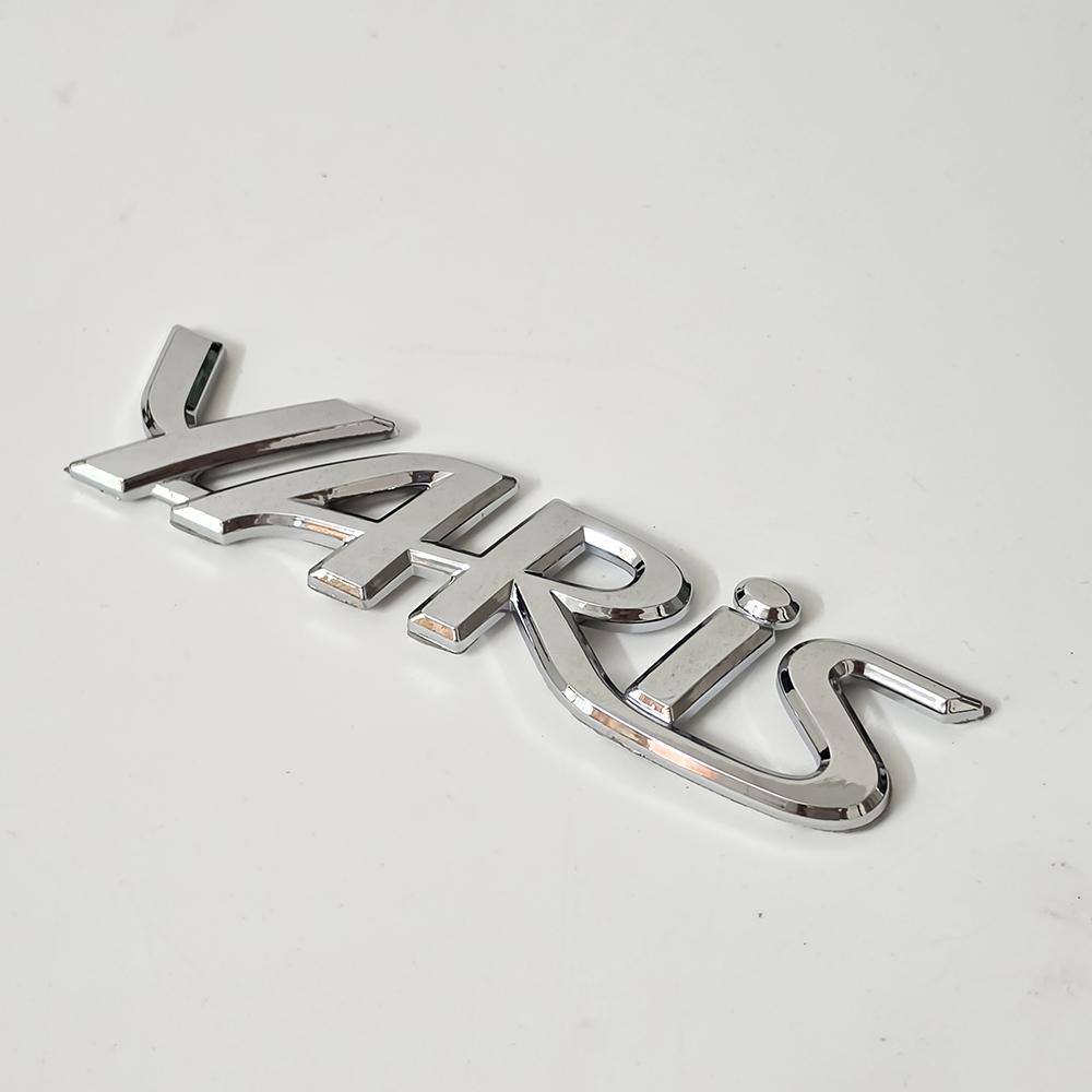 

3D Chrome Matt black Toyota Yaris Car Emblem Badge Sticker Rear Trunk Decal for Yaris XP90 XP130 Exterior Replacement