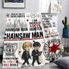 1PC Chainsaw Man Patterned Flannel Blanket Suitable For All Seasons For Home Decor Warmth And Comfort Gifts Holiday Present