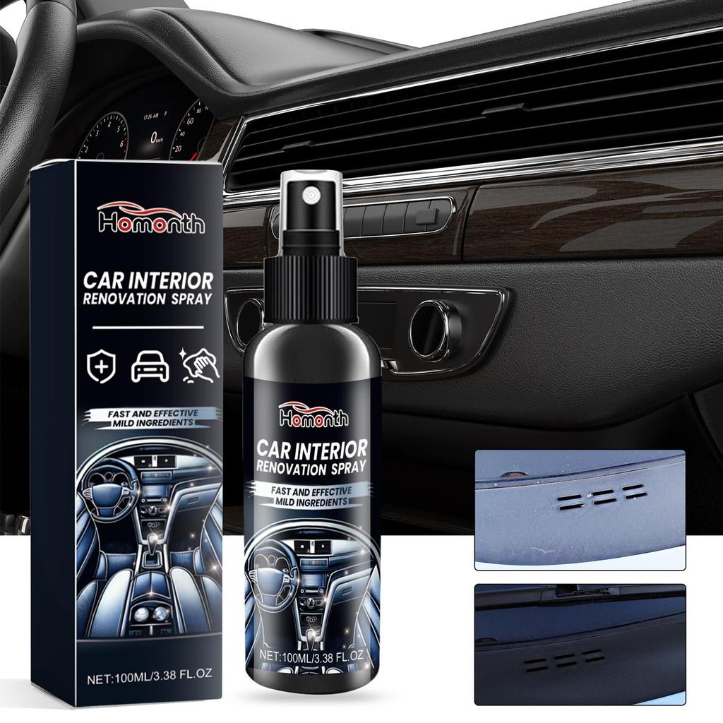 Homonth Car Upholstery Refinisher Spray Seat Upholstery Dashboard Cleaning & Stain Remover Refinishing Treatment