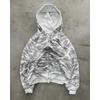 Camouflage Patchwork Hooded Zip-Up Sweatshirt Unisex Streetwear Oversized Casual Pullover