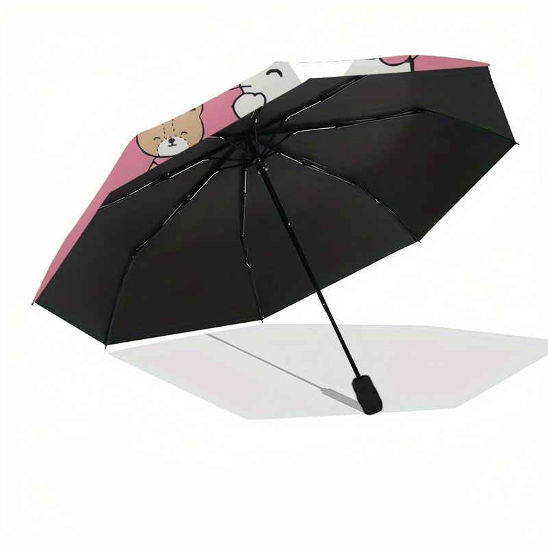 1pc Hello Kitty with Teddy Bear Umbrella with Plastic Handle,Suitable for All Seasons Home Travel Outdoor UmbrellaSanlio670