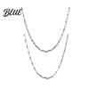 Stylish No Pendant Necklace Men's Chain with Mobius Ring Thin