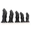 Black PVC Extra Long Anal Plug Dildo Sex Toy Masturbator for Men and Women Strap On Penis Realistic Dick
