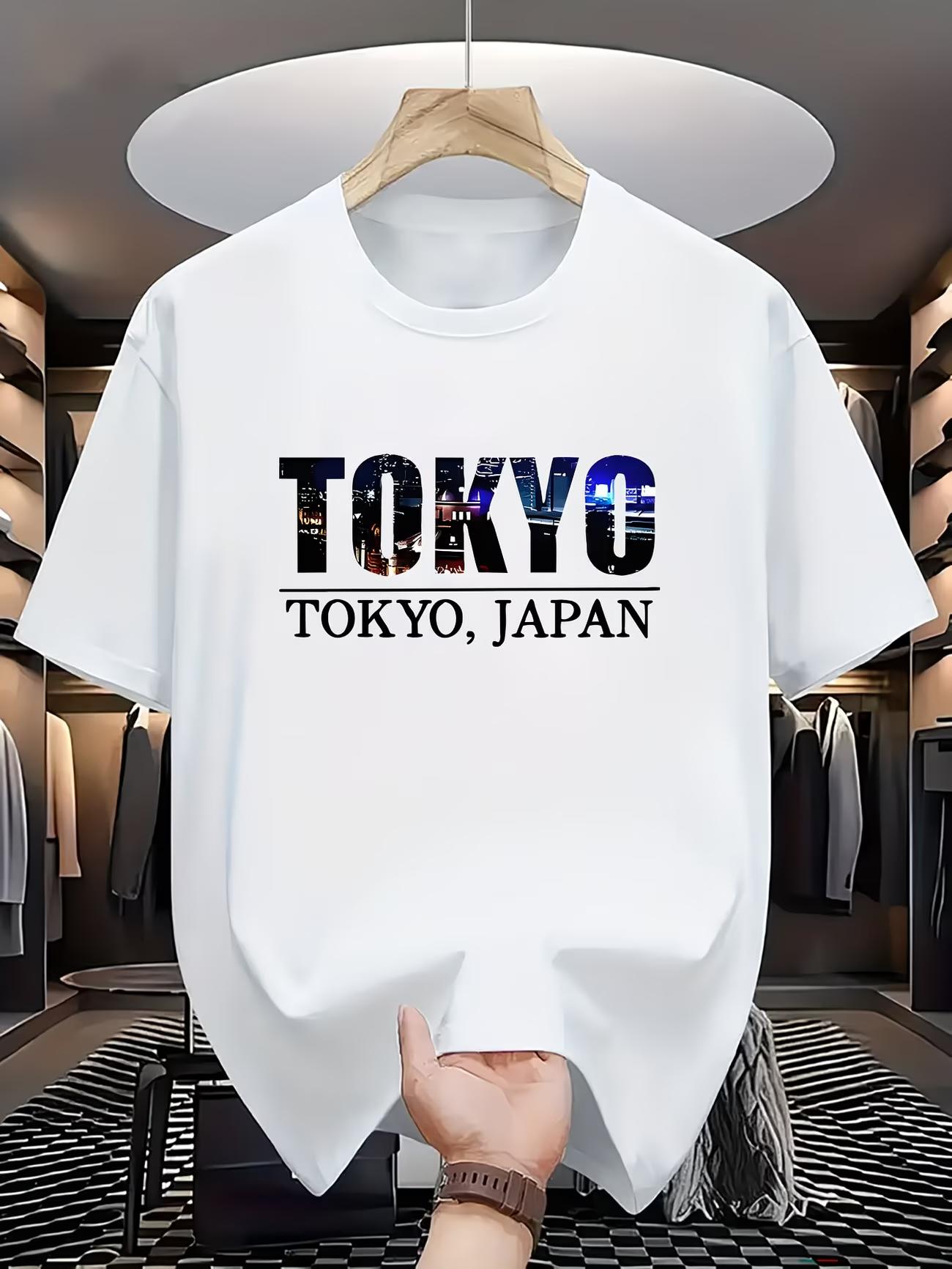 

Tokyo Theme of Japan TShirt Funny Casual UnisexS and WomenS Shirt with Crew Neck Short Sleeve S