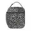 Leopard Animal Skin Pattern Insulated Lunch Bag for Women Kids Leakproof Food Boxes Thermal Lunch Box Tote