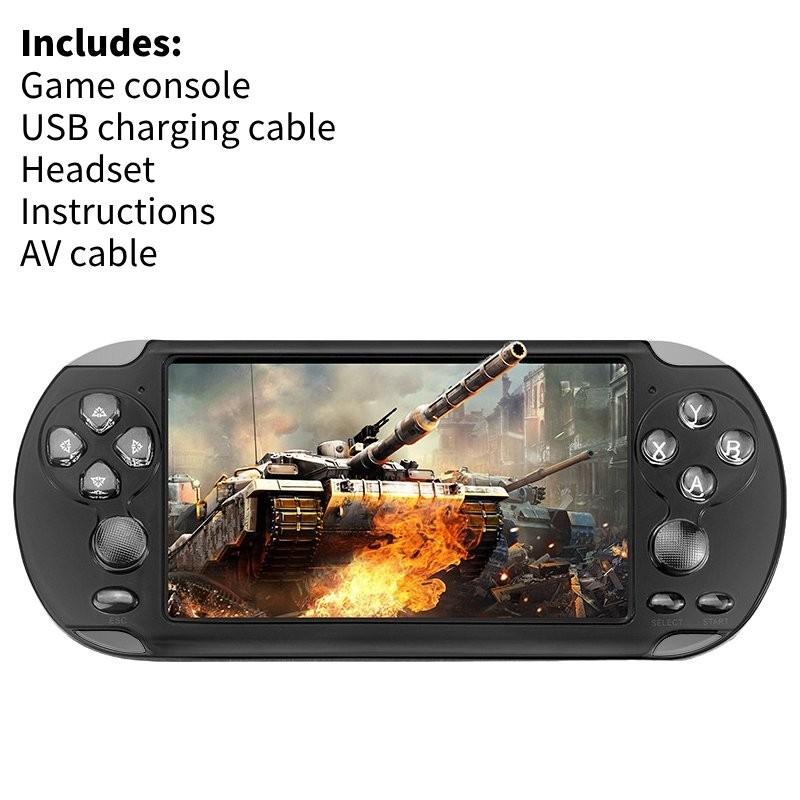 Nostalgic 5.1 Inch Dual Joystick X9-s Handheld Game Console With 128 Bit Rpg Games