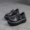 Fashion Summer New Retro Thick Soled Genuine Leather Flats Loafer Simple And Comfortable Casual Commuter Women's Outdoor Walking  Shoes