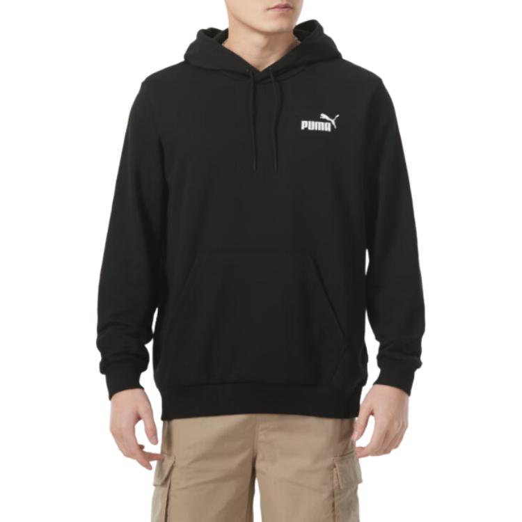 Puma Hanorac cu mânecă lungă și imprimeu cu litere cu glugă Hanorac bărbați Negru 589038-01