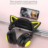 Căști de gaming cu LED, cu ureche de pisică, pliabilă, montată pe cap, Căști Bluetooth 5.0, căști fără fir adevărate cu microfon