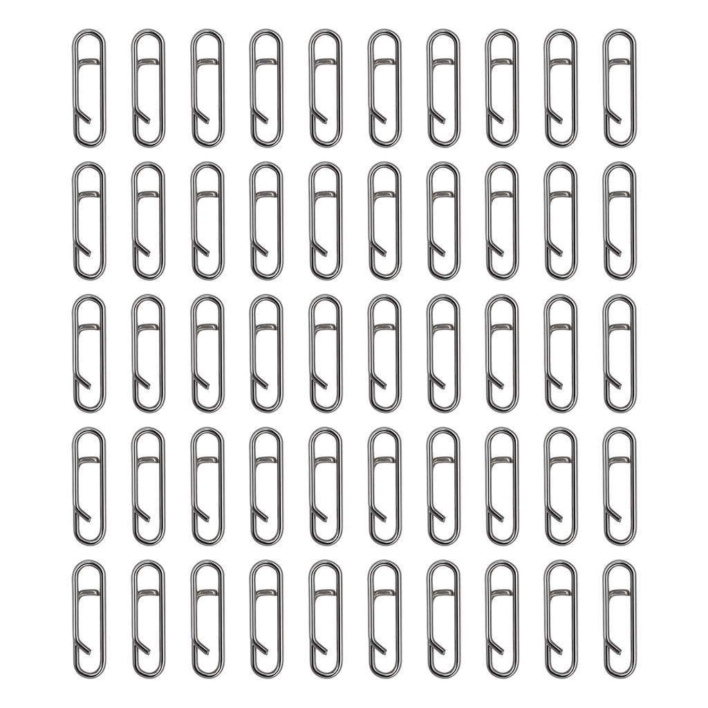 50Pcs Link Split Rings Snaps Power Fishing Clips Connector Fishing Clip Connector Fast Snaps Speed Clips Fishing Tackle