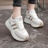 BN007 Women's Height-Boost Travel Shoes 2024: Versatile, Breathable, White, Thick-Soled, Wear-Resistant.