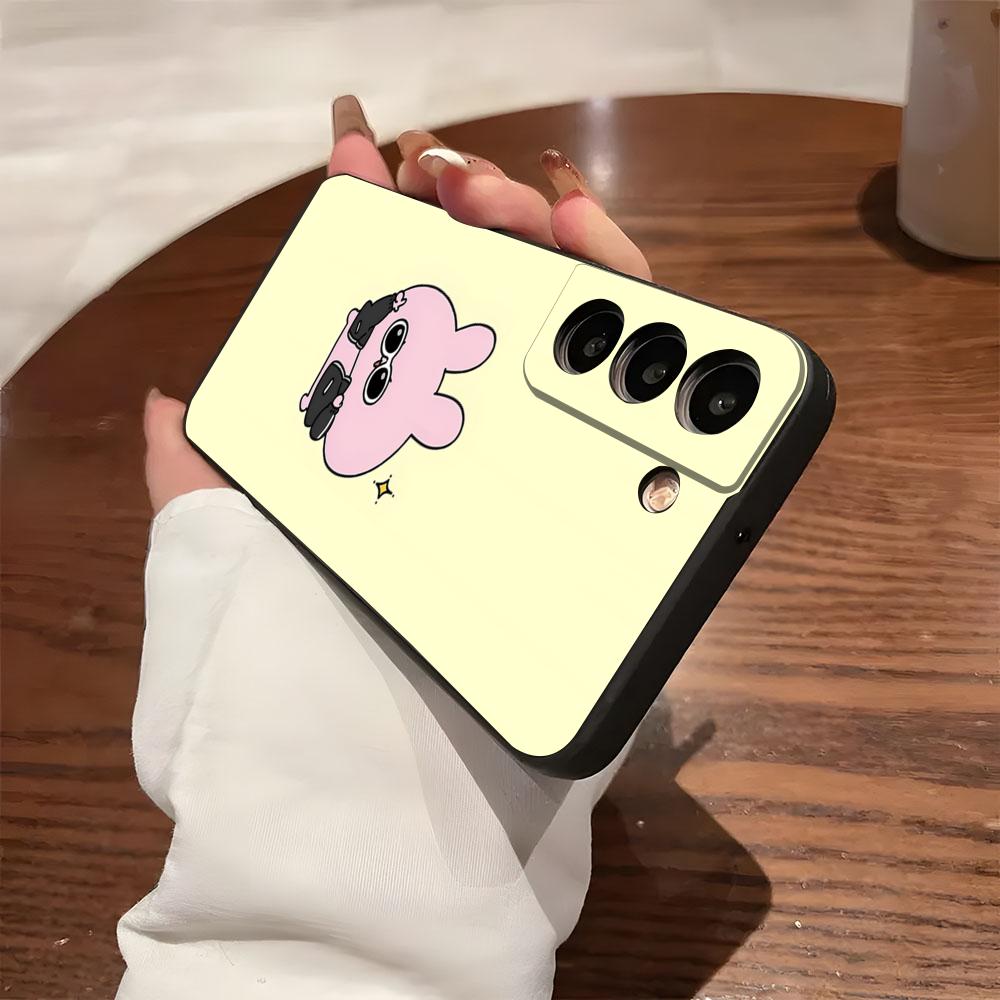 Cute A-Asamimichan Phone Case For Samsung S26 S25 S24 FE S23 S22 S21 Plus S20 Ultra Note20Ultra Black Soft Shell