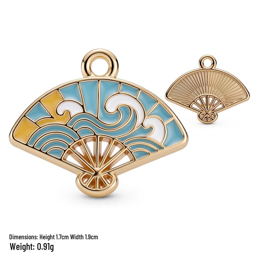 Colorful Alloy Ocean Charm Pendant for DIY Bracelets & Keychains