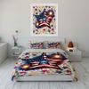 Patriotic Star Firework Design Bedding Duvet Cover Set Duvet Cover Pillowcases (1 * Duvet Cover 2 * Pillowcases, without duvet insert)