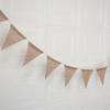 Birthday Linen Banner Multicolor Triangles Flags Hanging Pennant Decor Birthday Party Favor