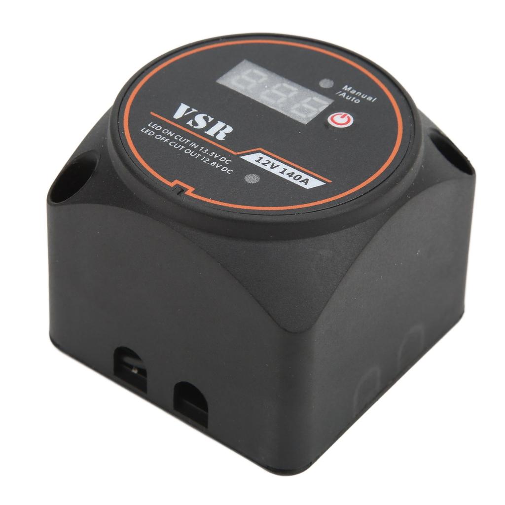 Dual Battery Smart Isolator 12V 140A Voltage Sensitive Relay IP67 Waterproof with Display for ATV UTV RV