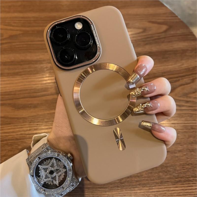 Luxury Hard Laser Magnetic For Magsafe Case For iPhone 16 15 14 Plus 13 12 Pro Max 11 Wireless Charger Matte Ultra-Thin PC Cover