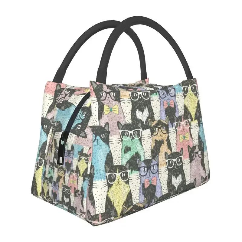 

Индивидуальная сумка для ланча Kawai Cats для женщин, теплая, термосумка-холодильник, изолированный ланч-бокс для работы, пикника или путешествий 28x17x16CM хаки