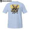 Crazy Plush Bunny T-Shirt – X-Eyed Rabbit In Cart RAWR Street Art Graphic Tee