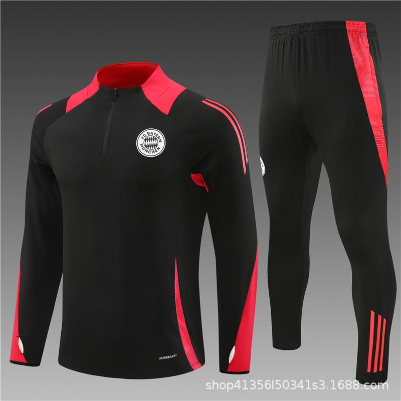 Juventus/Dortmund/Bayern Long-Sleeved Half-Zip Suits, Training Uniforms, Warm-Up Appearances, Soccer Uniforms, Adults And Children