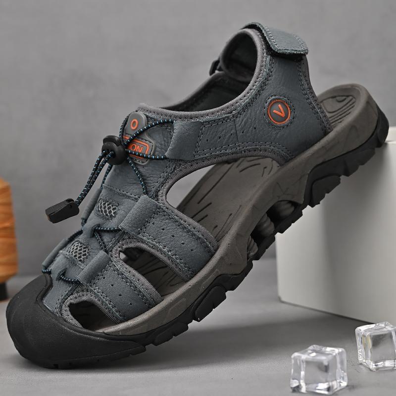 Big Size 38-46 Fashion Summer Beach Shoes for Men Sandals Platform Tênis Masculino Luxus Designer Genuine Leather Free Shipping