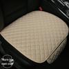 All-Season Breathable Linen Car Seat Cushion Set with Polka Dot Embroidery