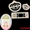 3 Pcs/set Princess Carriage Print Plunger Fondant Cake Mold Plastic Cookie Cutter