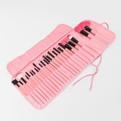 Loja de Beleza Conjunto de Pincéis de Maquiagem com 24 Peças (Rosa)