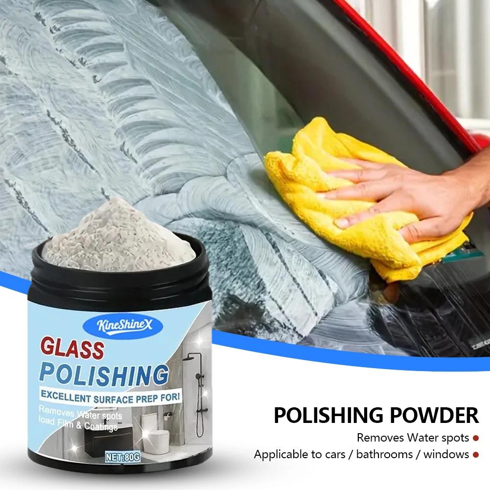 Car Windshield Polishing Scratch Repair Powder 80g Glass Oil Film Remover Deep Stains Cleaner Auto Care Accessories