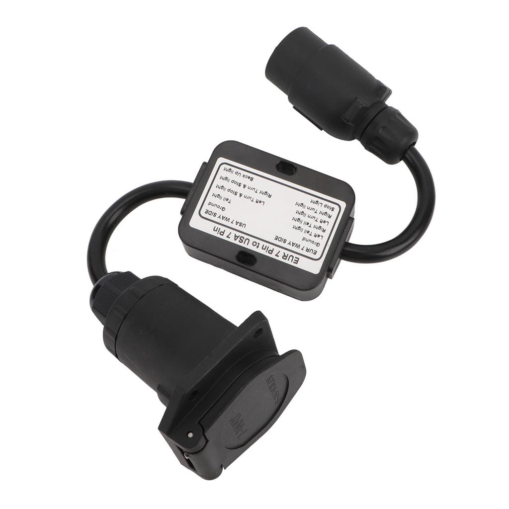Trailer Adapter Plug 7 Pin To 7 Pin Socket Connector Adapter with 3 To 2 System Converter for Caravan Boat RV